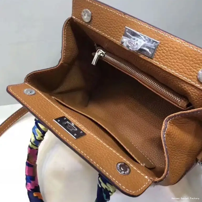 Cheap Palladium Toolbox In Hermes Leather Brown Hardware Swift Bag 0508